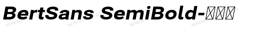 BertSans SemiBold字体转换